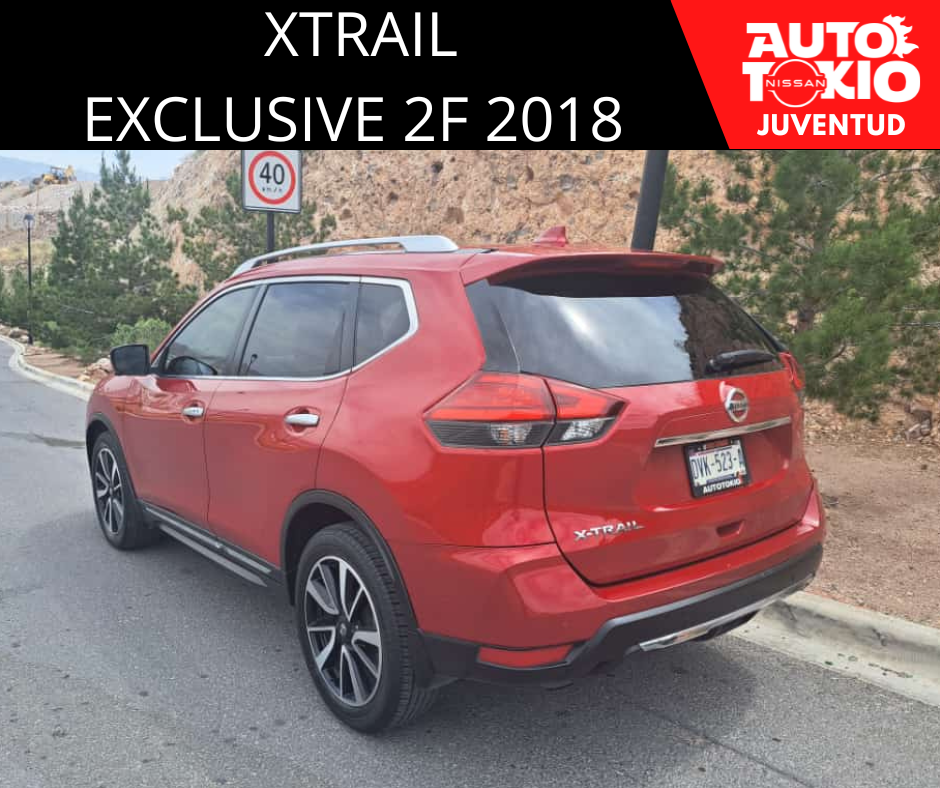 2018 Nissan X-TRAIL 5 PTS EXCLUSIVE CVT PIEL CD QC GPS 5 PAS RA-18